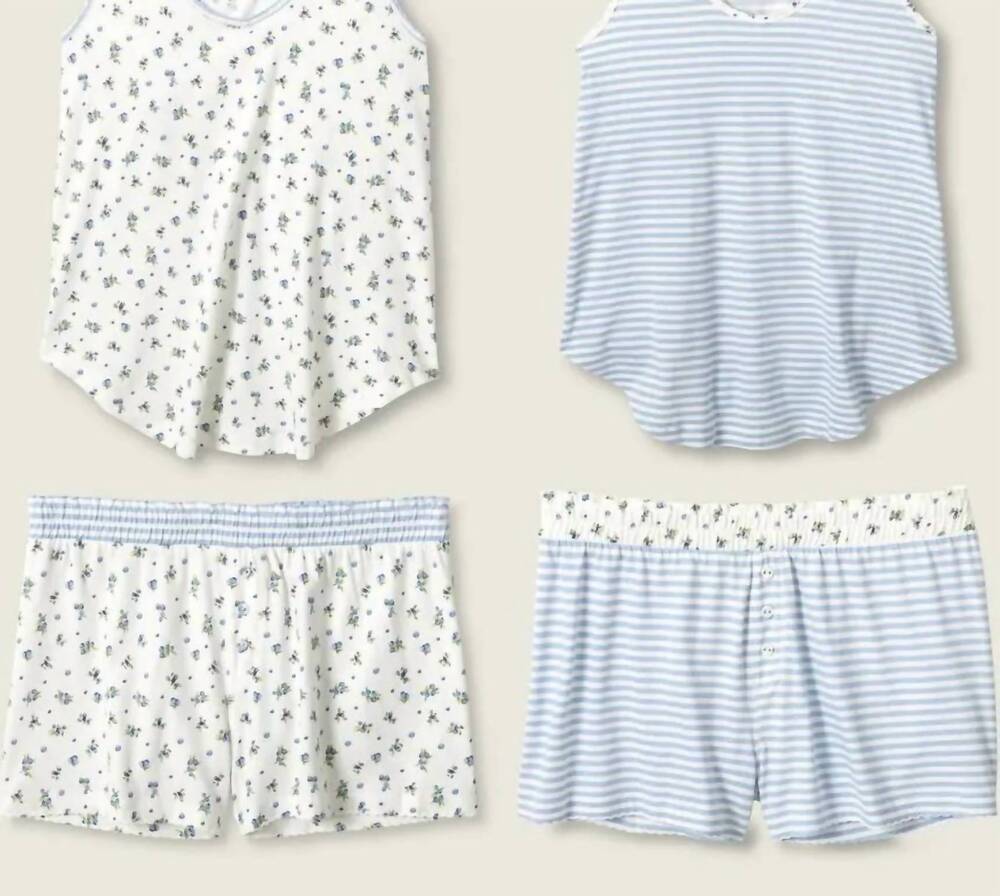 NEW PJ SALVAGE blue dream mix and match set in blue dream